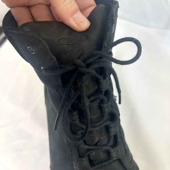 Keen Akita Wedge Boots Black Women's Size 10 - Picture 7 of 14
